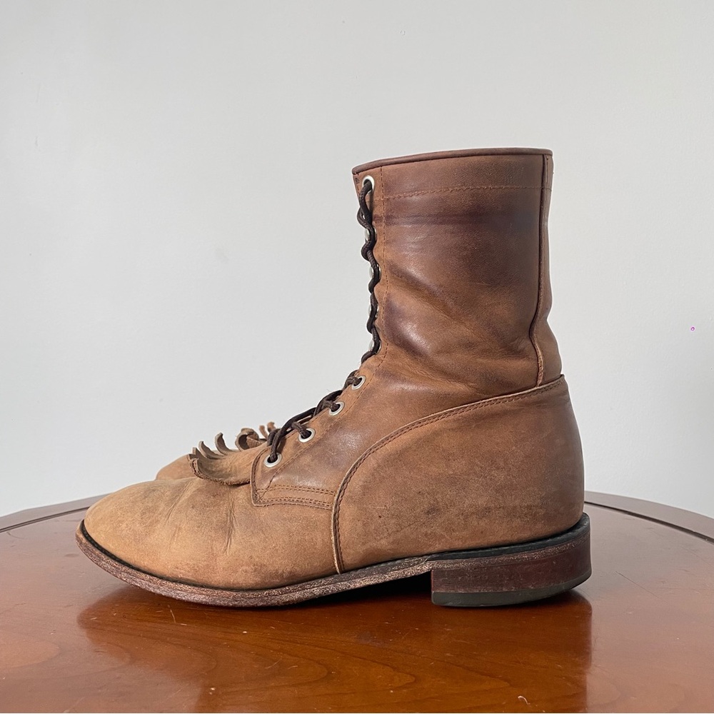 Dan Post Zecuda Men’s Brown Leather Kiltie Cowboy Boot | US 7.5